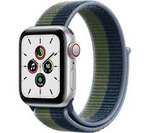 APPLE Watch SE Cellular - Silver Aluminium with Abyss Blue & Moss Green Sports Loop, 40 mm - £209.97 + Free Click & Collect @ Curry's