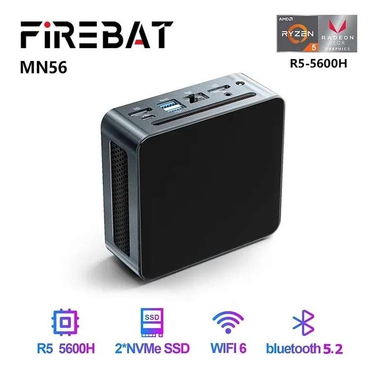 FIREBAT MN56 AMD Ryzen 5 5600H Mini PC - with code. Sold By: Factory Direct Collected Store
