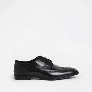 River Island Mens Leather Brogue Derby Shoes (Sizes 6-11) - W/Code - Sold By River Island