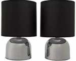 Habitat Pair of Touch Table Lamps - Jet Black and Chrome / Super White - £13.33 (Free Click & Collect) @ Argos