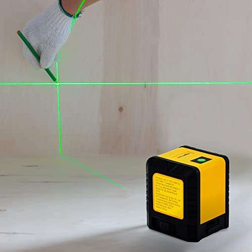 Amazon Basics Self-Leveling Cross-Line Green Laser Level with Case