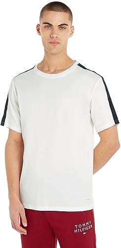 Tommy Hilfiger Men's Ss Tee Logo T-Shirt [White, Black colour, all sizes] - Sold By Dispatched By Standout UK