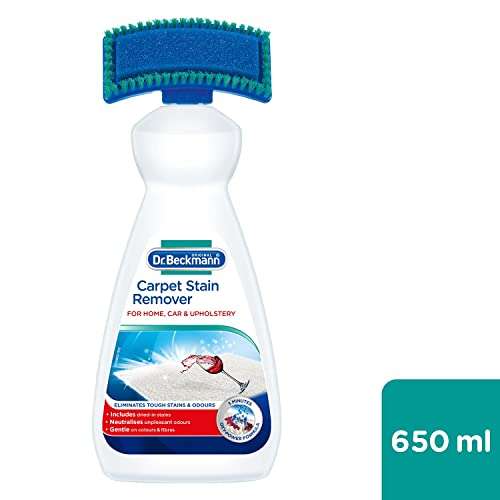 Dr. Beckmann Carpet Stain Remover | Removes new/dried-in stains | includes applicator brush 650 ml £2.80 /£2.66 Subscribe & Save @ Amazon