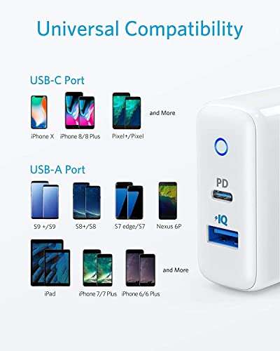 Anker 32W 2 Port USB C Charger with 20W Power Delivery Adapter £16.99 Dispatches from Amazon Sold by AnkerDirect UK