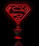 Superman DC Bundle - DC Originals Official Superman Shield Men's T-Shirt sizes S - XXL + 30cm Neon light + Blue line figurine