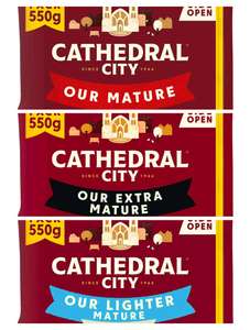Cathedral City Cheddar Cheese Mature/Extra Mature/Lighter Mature 550g Nectar Price