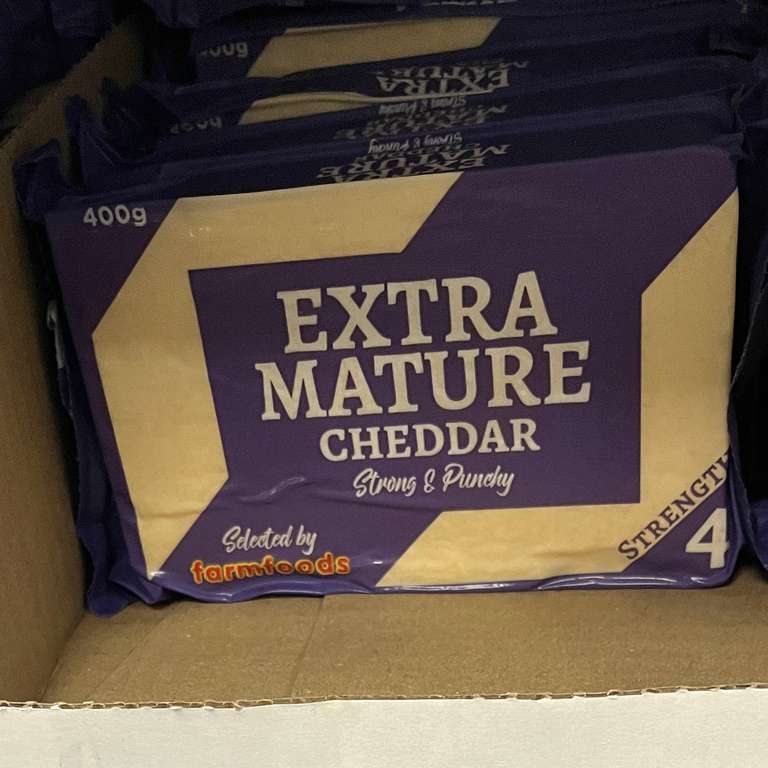 Farmfoods Extra Mature Cheddar 400g in Llanelli