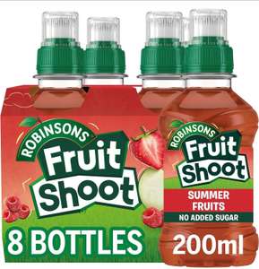 8 x 200ml Fruit Shoot Summer Fruits, With Auto Discount (Additional 15% Voucher S&S £1.64/£1.46)