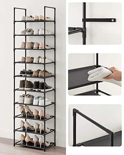 10-Tier Shoe Rack, Shoe Stand, Space-Saving Shoe Storage, 45 x 28 x 173 cm (Prime Members Exclusive) sold by Songmics