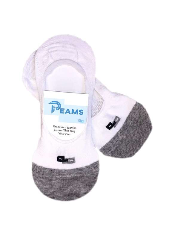 Peams Premium Egyptian Cotton Men's Invisible Socks (10-12), Pack of 3