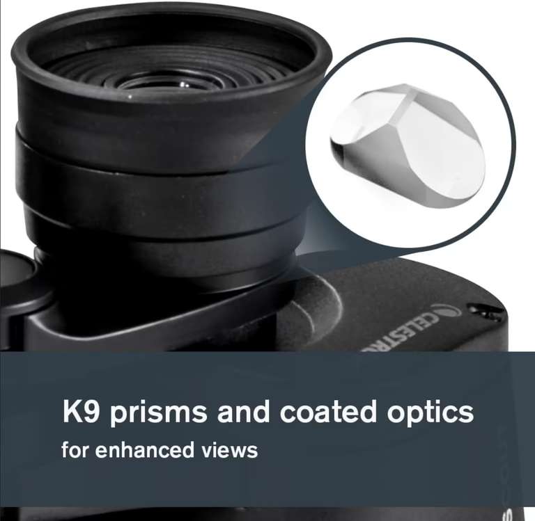 Celestron LandScout 8 - 24 x 50mm Zoom Porro Prism Binocular ( Water resistant / K9 optical glass )