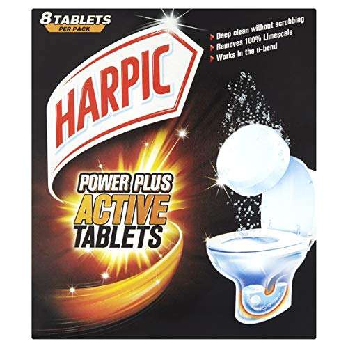 Harpic PowerPlus Active Tablets 8s - £3 at Amazon