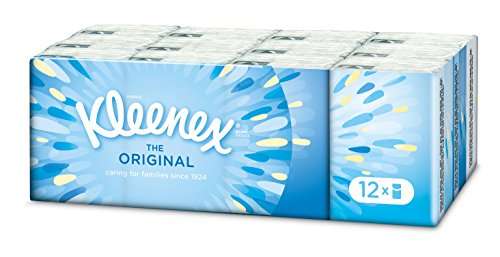 Kleenex Original Handkerchiefs (12 Count/Pack) - £1.19 (£1.13 Subscribe & Save) @ Amazon