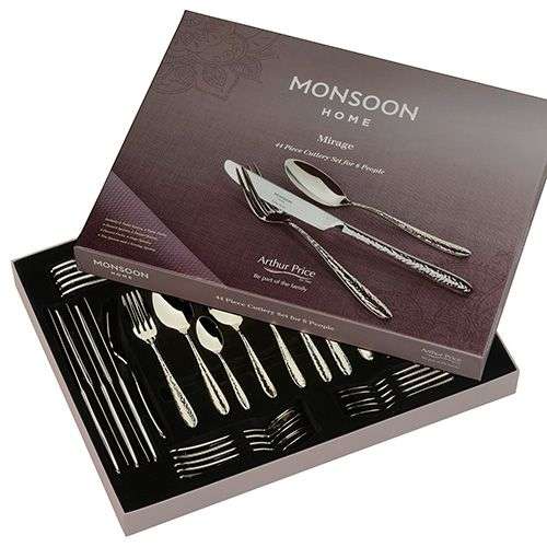 Arthur Price Monsoon 44 piece 18/10 cutlery set - £77.70 (Additional 10% off with Student Beans) Delivered @ Harts of Stur