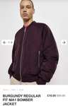 River Island Burgundy Bomber Jacket - £10 Free Click & Collect @ River Island