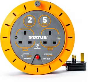 Status 5 Metres Extension Lead - 2 Sockets with Thermal Cut Out