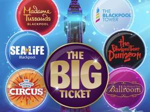 The Blackpool Big Ticket - 50% off - Attractions such as Madame Tussauds / Sealife Centre / Blackpool Circus - £51 via Blackpool Tower