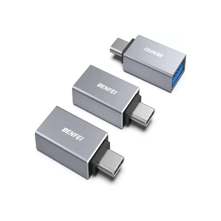 Benfei USB C to USB 3.0 Adapter - Pack of 3 - £3.49 Delivered @ MyMemory