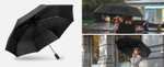 TechRise Windproof Automatic Folding Travel Umbrella 8 Ribs Auto Open and Close with code