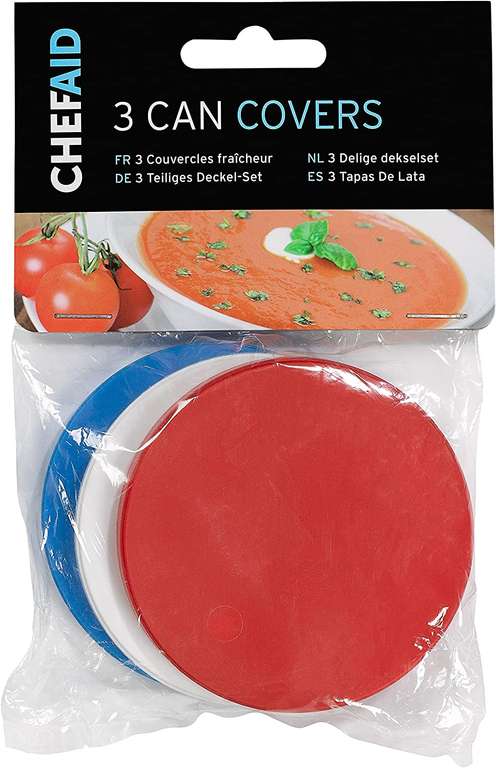 Chef Aid Tin Can Covers, Set of 3 Covers, Can be used for all standard sized Tin Cans
