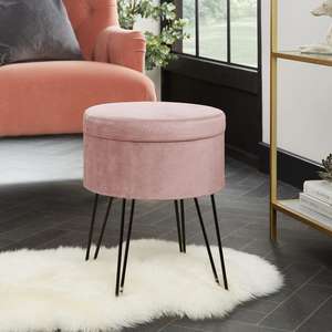 Joanna Storage Stool Blush £12.50 Free Click & Collect in Limited Locations @ Dunelm