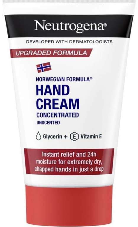 Neutrogena Norwegian Concentrated Unscented Hand Cream, 50 ml (Pack of 1)