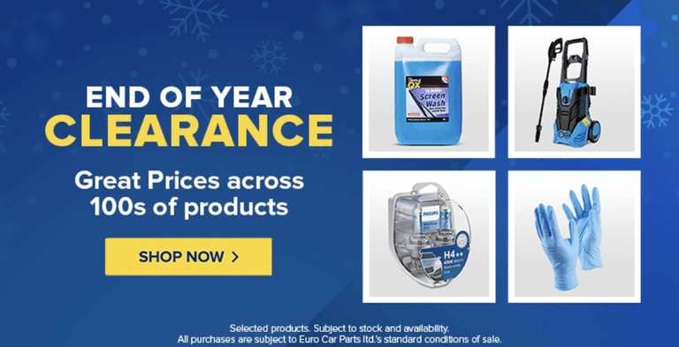 End of Year Clearance on 100s of Products (Free Collection) @ Euro Car Parts