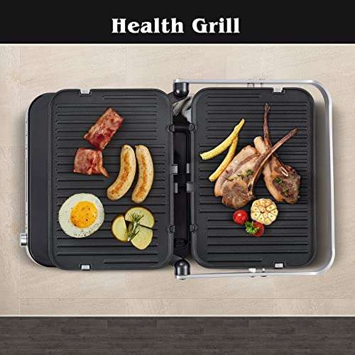 AMZCHEF 4-IN-1 Machine. Electric Grill, Griddle, Waffle Maker, Panini Press