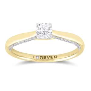 The Forever Diamond 18ct Yellow Gold wedding ring with 0.40ct Total of diamonds - £899.10 with code @ H.Samuel