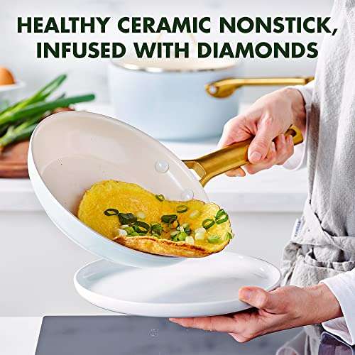 GreenPan Reserve Hard Anodized Healthy Ceramic Nonstick Cookware Set, 10 Pieces - £72.91 @ Amazon