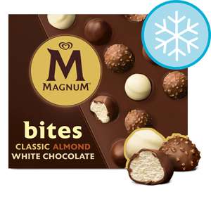 Magnum 12 Bites Almond White Chocolate I/Cream 140Ml £2.50 (Clubcard Price) @ Tesco