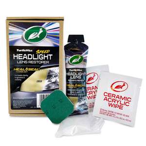 Turtle Wax 53692 Headlight Restorer Car Headlamp Ceramic Polish Cleaner Kit delivered with code