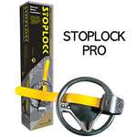 Stoplock 'Pro' Car Steering Wheel Lock W/Keys HG 149-00 - Vehicle Anti-Theft Security Device Black and Yellow