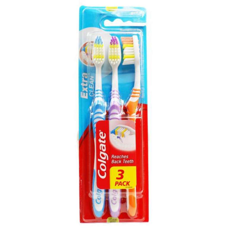 Colgate Extra Clean Medium Toothbrush (Assorted) (Pack of 3) (92p/87p on Subscribe & Save + 10% off 1st S&S)
