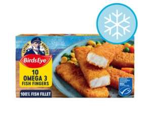 Birds Eye 10 Fish Fingers Omega3 280G - £1.50 (plus 5 Packs for the Price of 4) Clubcard Price @ Tesco