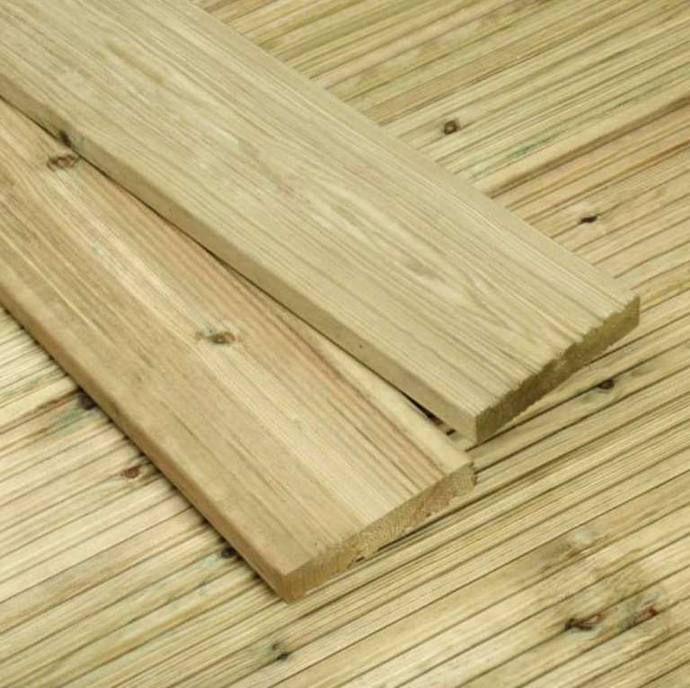 Wickes Natural Pine Deck Board - 25 x 120 x 1800mm £5 / 25 x 120 x 2400mm £7 - free collection @ Wickes