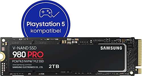2TB - Samsung 980 Pro PCIe Gen 4 x4 NVMe SSD - 7000MB/s, 3D TLC, 2GB Dram Cache, 1200 TBW, PS5 Compatible £179.83 Sold by Amazon EU @ Amazon