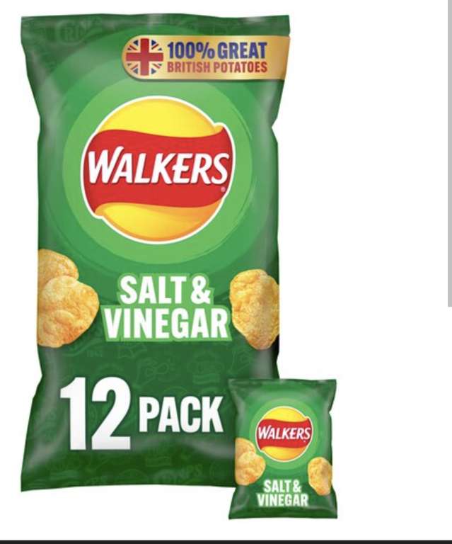 12pk Salt & Vinegar Walkers Crisps - 99p @ Farmfoods Alloa