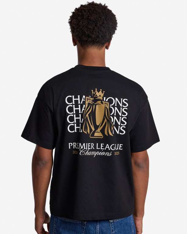 LFC Mens Champions Trophy Oversize Graphic Tee Black