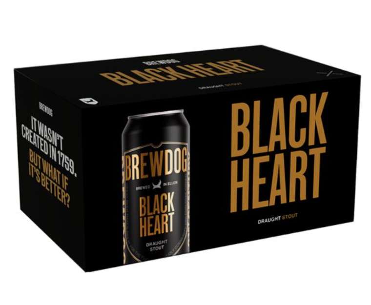 Brewdog Black Heart Stout 10 X 440ml Cans - £10 Clubcard Price at Tesco