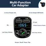 Pipestation Car Bluetooth Transmitter - FM Bluetooth Transmitter Car with 2 Fast Charge USBs - Sold by Pipestation FBA