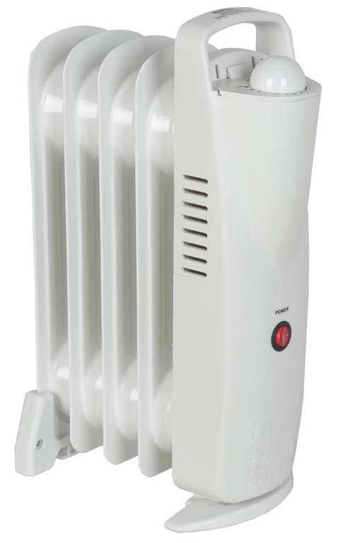 Essentials 500W Electric Portable oil-filled Radiator | White | Free C&C