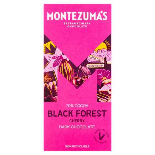 Montezuma's Black Forest Cherry Dark Chocolate Bar 90G - £1.60 Clubcard Price @ Tesco