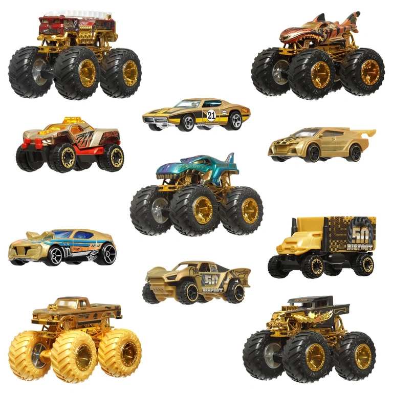 Hot Wheels Monster Trucks 1:64 Trophy Champions Collection Die-Cast Cars 11 Pack - Free C&C