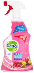 Dettol Power and Fresh Pomegranate and Lime Multi Purpose Spray 1L - £2 free Click & Collect @ Wilko