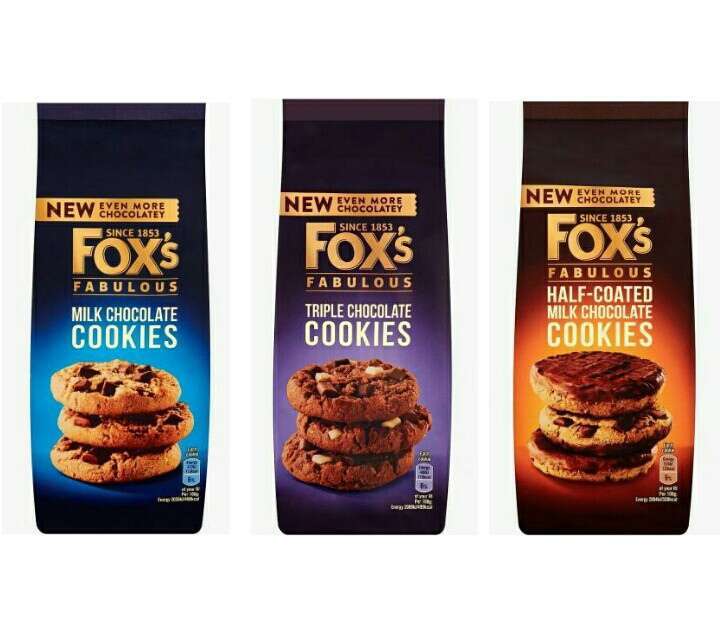 Fox’s Fabulous Milk Chocolate Cookies 180g / Triple Chocolate Cookies 180g / Half Coated Milk Chocolate Cookies 175g - £1 @ Sainsburys