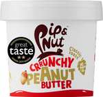 Pip & Nut - Crunchy Peanut Butter (1kg) Natural Nut Butter £5.50 / £5.23 S&S + £1 Voucher on First Subscribe & Save order @ Amazon