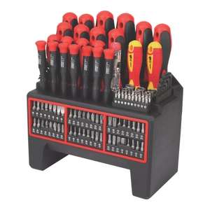 Forge Steel Mixed Angle 114 Piece Screwdriver Set - Free Click & Collect