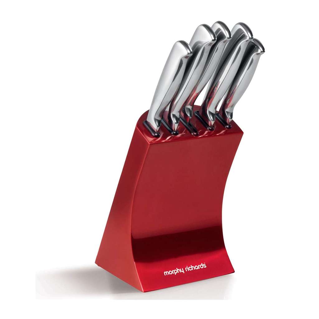 Morphy Richards Accents 5 Piece Knife Block Set - Yellow