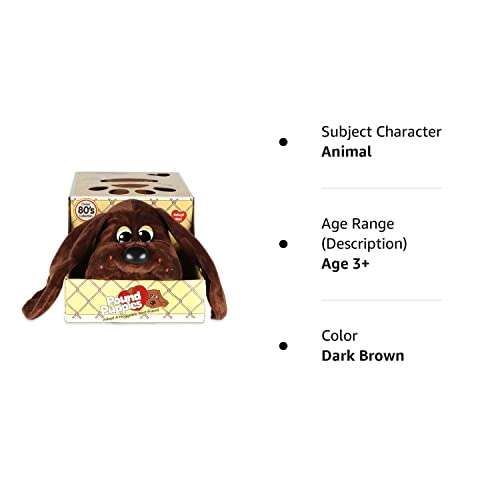 Pound Puppies Dark Brown Soft Toy Dog for Children Ages 3+